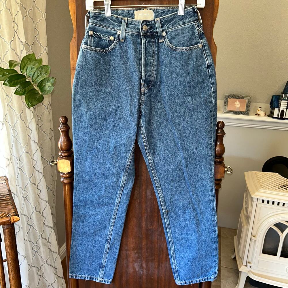 Everlane The 90s Cheeky Straight Leg Jeans Curvy - Blue